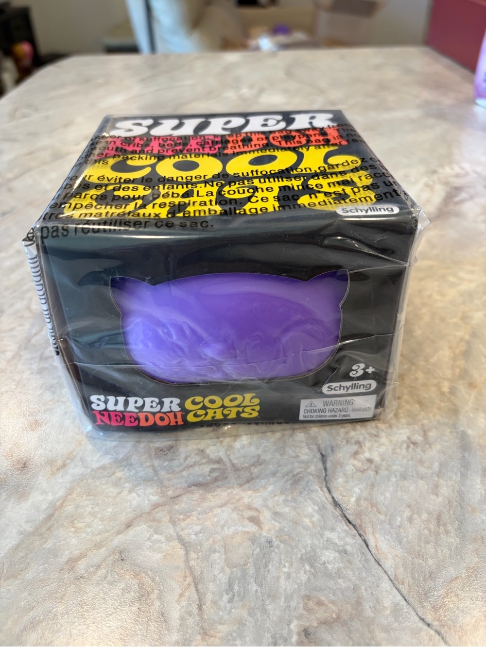 Authentic NeeDoh Super Cool Cat Purple, New In Box Sealed